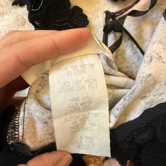Florencia Fiume VNTG 90's Floral and lace Corset Top - Picture 12 of 12